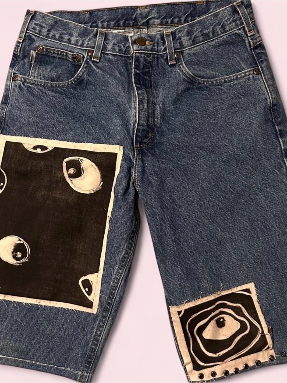 Carhartt  Shorts with Black & Cream Patch Accents